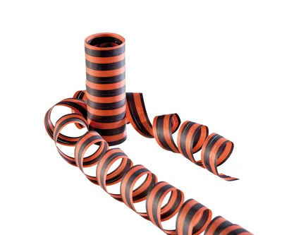 Produktbild von Luftschlangen Halloween orange-schwarz