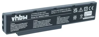 Produktbild von vhbw Akku kompatibel mit Packard Bell EasyNote MH35-U-073NL, MH35-U-077, MH36, MH35-U-402NC, MH35-W-200UK Notebook (4400 mAh, 11,1 V, Li-Ion)