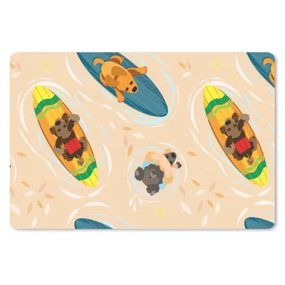 Produktbild von MuchoWow® Mauspad Mousepad Hunde - Surfen - Muster 27x18 cm - Mousepads - Maus Mat - Pad - Mausunterlage - Büroartikel - Desk Matten