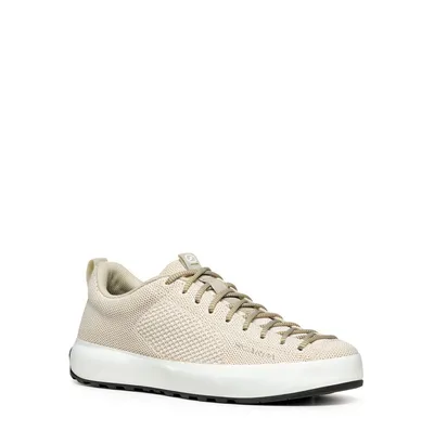 Beige Lifestyle-Schuhe für Damen; Modell "Mojito Wrap Bio" von Scarpa; mit atmungsaktivem Obermaterial und flexibler Sohle.