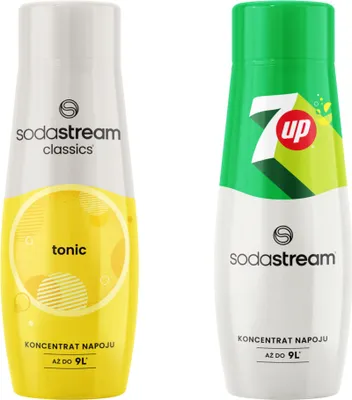 Produktbild von 2x SODASTREAM TONIC Sirup + 7UP Saftkonzentrat für Wassersättiger