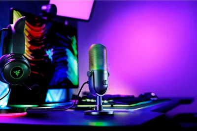 Produktbild von Razer Seiren V3 Chroma, Tablet-Mikrofon, 110 dB, 20 - 20000 Hz, 24 Bit, 96 kHz, -34 mV/Pa