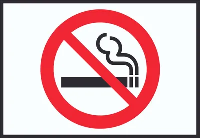 Produktbild von Rauchen verboten Symbol Schild A4 Rückseite selbstklebend