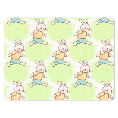Produktbild von MuchoWow® Mauspad Mousepad Kaninchen - Muster - Kinder - Cartoon 40x30 cm - Mousepads - Maus Mat - Pad - Mausunterlage - Anti Rutsch