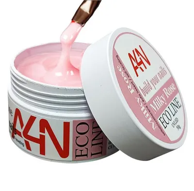 Produktbild von ECO-LINE Milky Rose 50g UV Modellage-Gel Aufbaugel, selbst glättend mit besten Haftungseigenschaften für den Aufbau, Naturnagelverstärkung