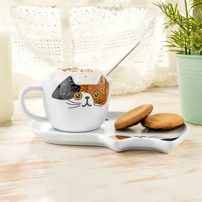 Produktbild von Kätzchentasse mit Teller