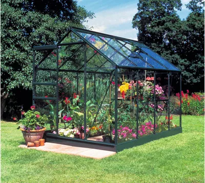 Produktbild von Gewächshaus Halls Popular 86 Sicherheitsglas 3 mm 193 x 257 cm grün