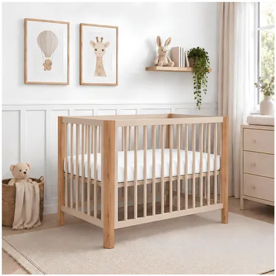 Produktbild von Baby-Delux Babybett Kinderbett 60x120 Kaschmir Vintage Lio 2in1 umbaubar Schutzgitter