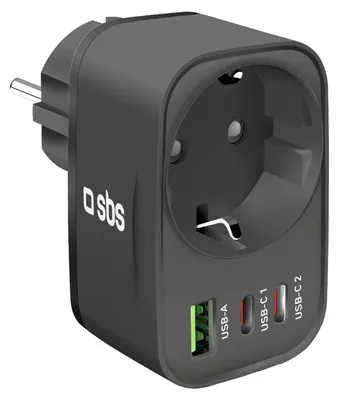 Image de Chargeur multiprise 30 W, noir