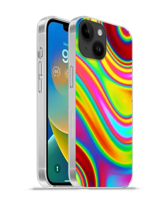 Produktbild von MuchoWow® Handyhülle Schutzhülle Hülle für Apple iPhone 14 - Softcase Kunst - Wellen - Farben - Psychedelisch Silikon Softcase Handy Hülle - Mobiltelefonhülle
