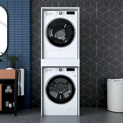 Image de Skye Decor, KD113 - 3856, armoire de salle de bain, blanc, 100 % aggloméré mélaminé, 66,6 x 65 x 189 cm