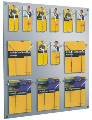 Produktbild von Prospektständer Focus BxH 75x100cm mit 18 kleinen und 9 großen Fächern