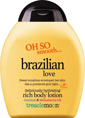 Produktbild von Treaclemoon Brazilian Love, Lotion, Frauen, Feuchtigkeitsspendend, Weichmachend, 250 ml, Kokosöl, Macadamia-Öl, Flasche