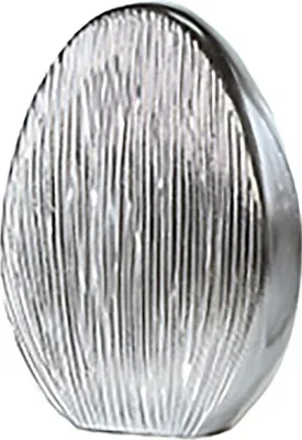 Produktbild von Ei aus Keramik in silber Dekofigur 26 x 18 x 8  Keramikfigur Scratchy