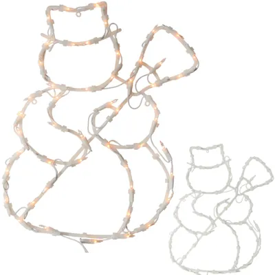 Produktbild von Weiße Schneemann-Lichterkette mit 50 Lichtern - Netzbetrieb
