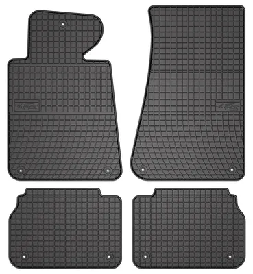 Productafbeelding van Rubberen automatten voor BMW 5 E34 1988-1994 (sedan/stationwagen) – 4-delig, zwart, op maat – Wielganizator SolidPRO