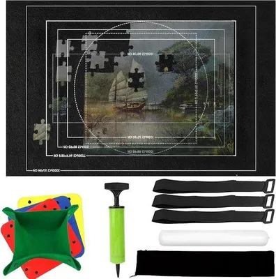 Produktbild von Famanu Puzzlematte für 1500-3000 Teile - Schwarz