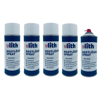 Produktbild von ARLI Set: 6x Ulith Rostlöser Spray 400ml Rostlockerer Rostentferner Kontaktspray Schmiermittel Kriechöl Korrosion