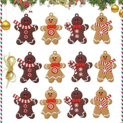 Produktbild von Weihnachtsdeko 12-teilig Lebkuchenmann Tannenbaum