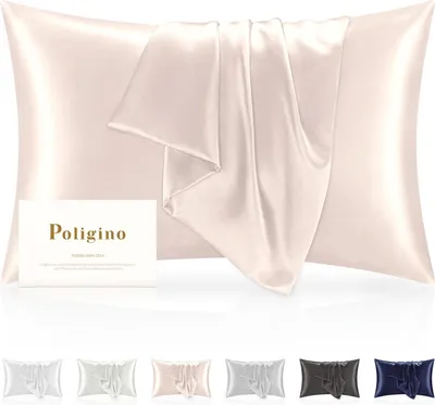 Zdjęcie produktu dla Poszewka na poduszkę 50x80 cm, 100% jedwab, 22 momme, różowy, do włosów i skóry, 1 sztuka