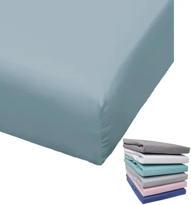 Produktbild von Bierbaum Biber Spannbettlaken 150x200cm Weiß Grau Blau Rosa Silber Flieder Jeans
