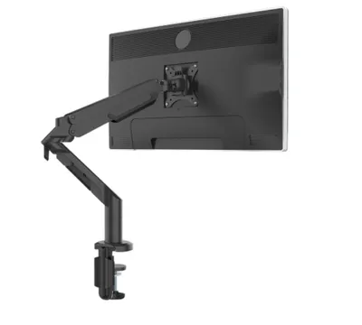 Produktbild von DESQ 1720.09 Monitorarm mit Gasfeder - 17–36 Zoll - 62 cm Reichweite - C-Klemme + Tischdurchführung – Schwarz
