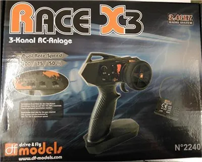 Produktbild von DF-Models 2240 Race X3 Fernsteuerung-Set (3 Kanal) mit Empfänger