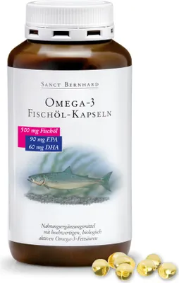 Image de Compléments alimentaires Kräuterhaus Sanct Bernhard huile de poisson oméga 3 500 mg (400 gélules) 7714