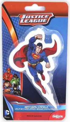 Produktbild von Superman 2D-Tortenkerze, 1 Set