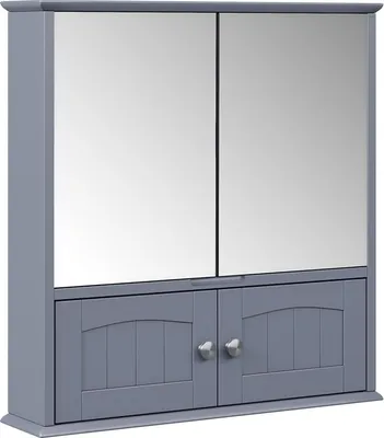 Produktbild von Vicco Spiegelschrank Bianco, 56 x 58 cm, Grau