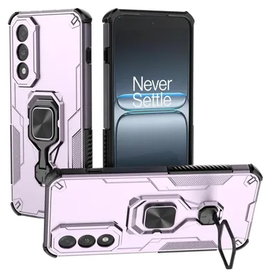 Productafbeelding van MobyDefend Hoesje - Geschikt voor OnePlus Nord 5 - Dubbelgelaagde Pantsercase Met Standaard - Roze