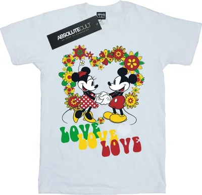 Produktbild von Disney - "Hippie Love" T-Shirt für Damen BI36174 (S) (Weiß)