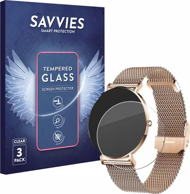Produktbild von 3x Savvies Schutzglas für Xcoast X-Watch Siona 2 Displayschutz 9H Glas klar transparent