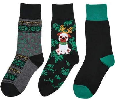 Obrázek produktu pro Ponožky Urban Classics Christmas Dog Socks Kids 3-Pack multicolor - 39–42