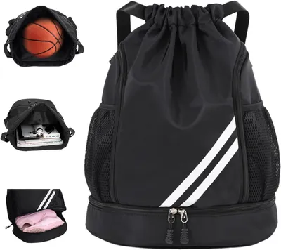 Produktbild von Turnbeutel, Sportbeutel, Fußball Tasche Große Kapazität Sport Rucksäcke, Verstellbar Sportrucksack