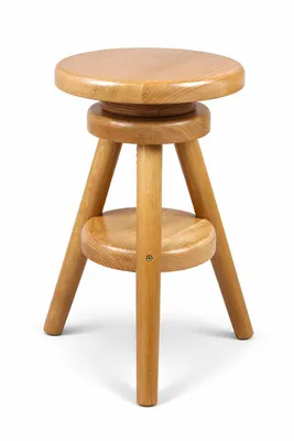 Produktbild von Hocker Massiv Schemel Stuhl Sitzmöbel Buche Drehhocker Barhocke 52-70cm (Erle)