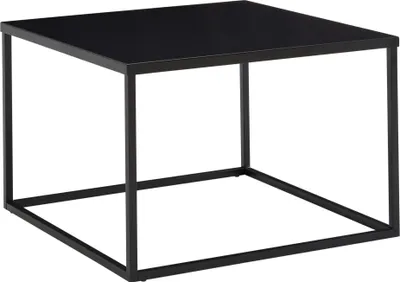 Produktbild von WOHNLING Couchtisch 60x60x40 cm Metall Wohnzimmertisch Industrial Schwarz Sofatisch Quadratisch Loungetisch Kaffeetisch Stahl Beistelltisch