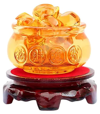 Produktbild von Handgefertigte Feng Shui Glücksbringer-Figur aus Kristall, die Wohlstand symbolisiert
