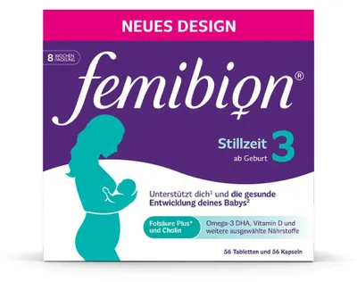 Produktbild von Femibion 3 Stillzeit Tabletten und Kapseln, 56 St. Tagesportionen