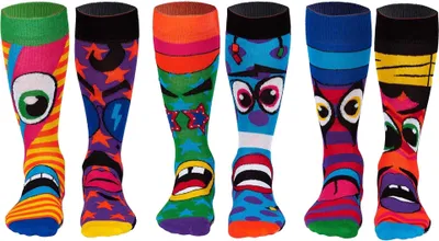 Produktbild von United Oddsocks Herren Socken, 6 Socken Pack - Strumpf, Mottomotive The Funk Heads 39-46