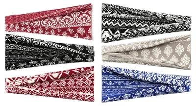 Produktbild von Boho-Stirnbänder für Damen, modisches breites Stirnband, Yoga- und Workout-Stirnband, Haaraccessoire
