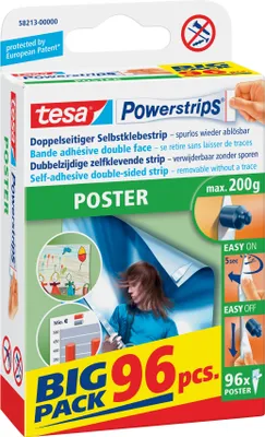 Produktbild von TESA Powerstrips Poster, Weiß, 96 Stück(e)