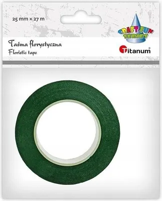 Produktbild von Floristenband 25mmx27m grün Titanum