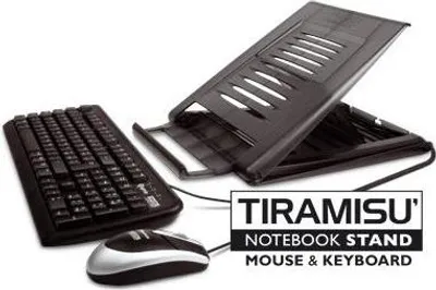 Image de Hamlet XTMS100KM Tiramisù Support pour ordinateur portable avec clavier et souris Schwarz