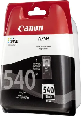 Obrázok produktu pre Canon PG-540 w/sec, Štandardná výťažnosť, Čierna, Atrament na pigmentovej báze, 1 kusov