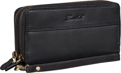 Produktbild von Benthill Damen Geldbörse Groß Leder RFID - Portemonnaie aus echtem Rindsleder - Geldtasche mit Doppeltem Reißverschluss - Geldbeutel mit vielen Kartenfächer