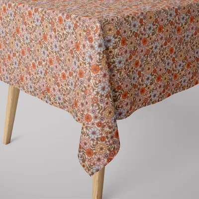 Produktbild von Tischdecke abwaschbar Blumen weiß bunt div. Größen von SCHÖNER LEBEN. Größe 130 x 200 cm