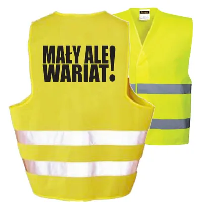 Zdjęcie produktu dla Kamizelka odblaskowa imprezowa MAŁY ALE WARIAT !