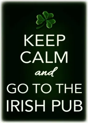 Produktbild von vianmo Holzschild 40x30 cm Keep calm and go to Irish Pub