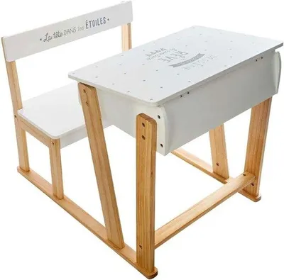 Produktbild von Famanu Schreibtisch mit Stauraum - Holz, 79 cm x 58 cm x 63,5 cm